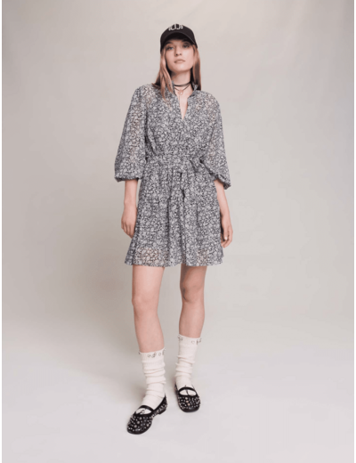 Robe courte à imprimé