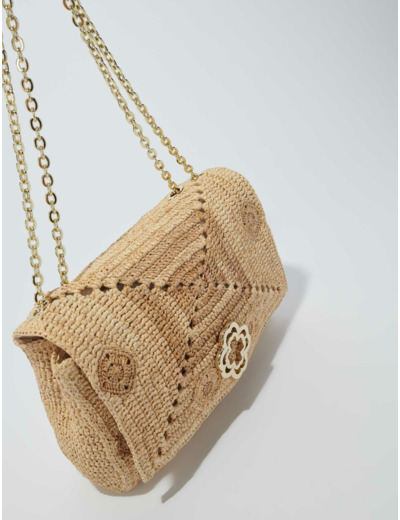 Sac clover raphia fait à la main