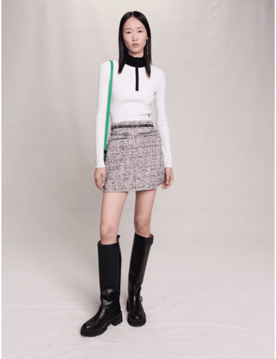 Jupe courte tweed