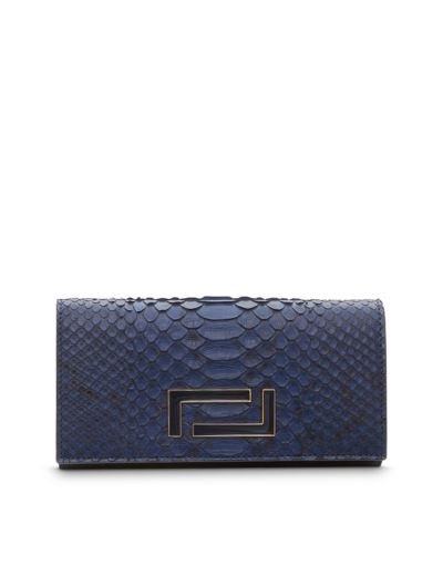 Pia de Lancel - Portefeuille continental dépliant - Bleu Petrole