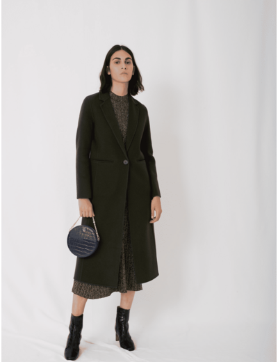 Manteau long en double face