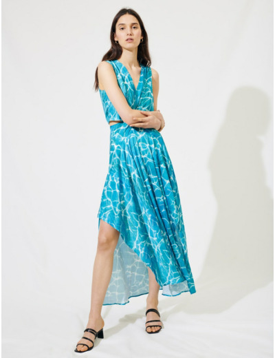 Robe foulard en satin