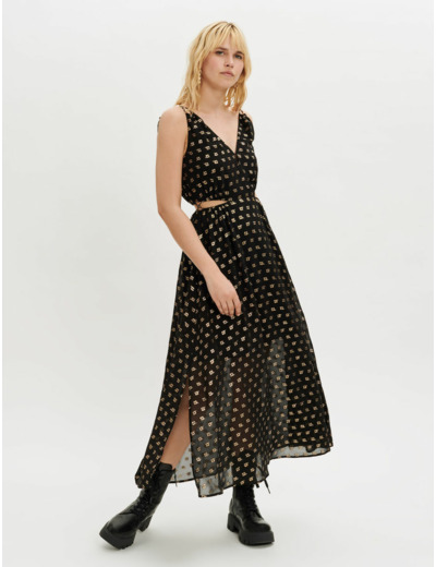 Robe à bretelles à motifs brillants