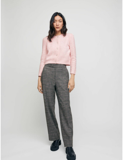Pantalon large à carreaux