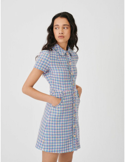 Robe façon tweed multicouleurs