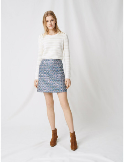 Jupe en jacquard lurex