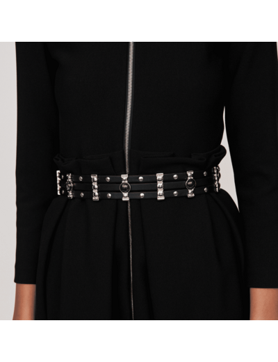 Ceinture en cuir avec pierres et studs