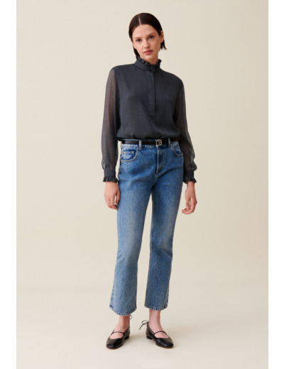 Chemise fluide petits carreaux