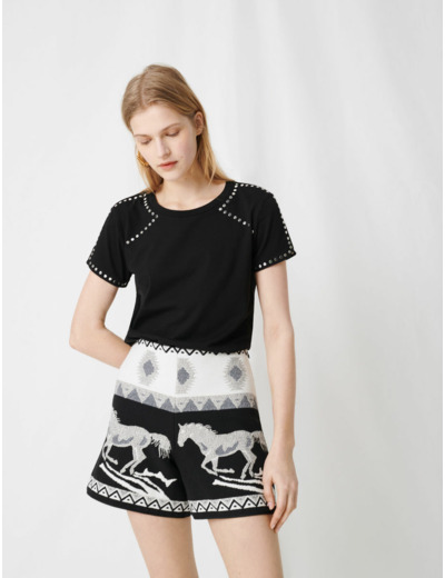 T-shirt rock à studs