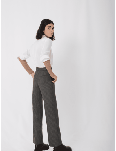 Pantalon droit à rayures tennis