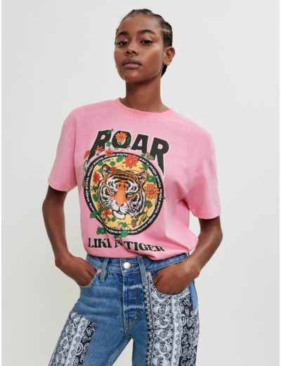 Tee shirt "Like a Tiger" rose