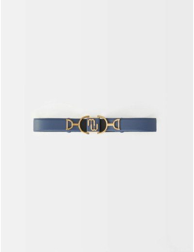 Ceinture en cuir embossé crocodile