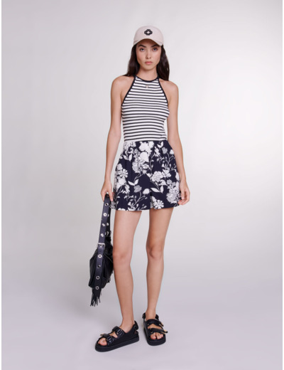 Short imprimé en coton
