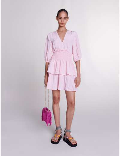 Robe courte à volants