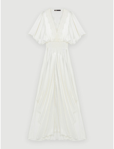 Robe foularden satin et dentelles