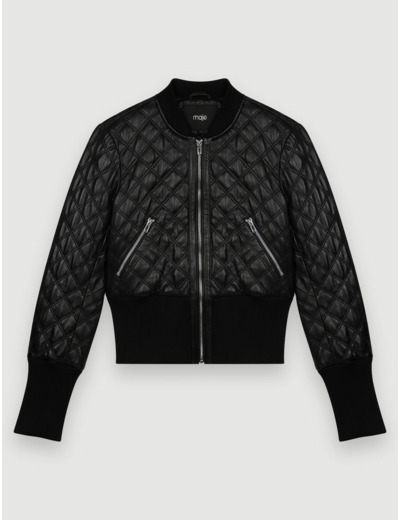 Blouson court en cuir