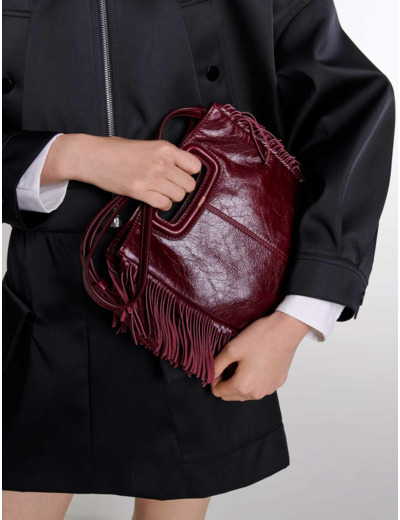 Sac M en cuir craquelé