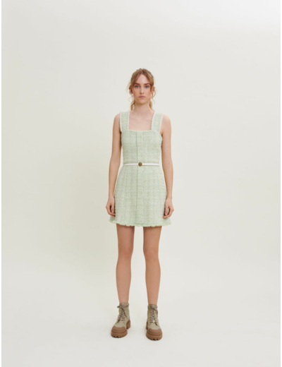 Robe en tweed avec brillance