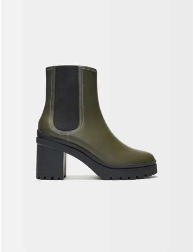 Bottines en cuir à talon