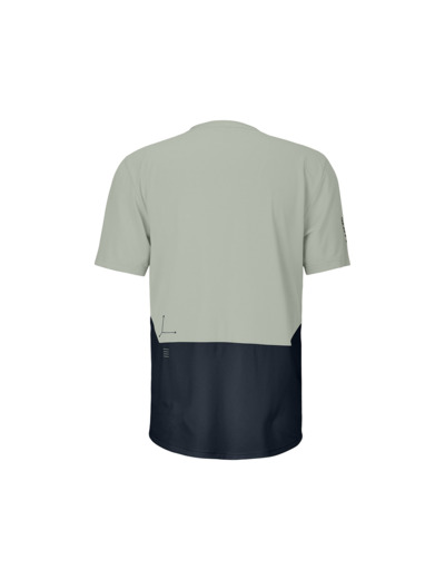 T-shirt manches courtes Homme VERTIC ZIP Gris/Bleu Foncé