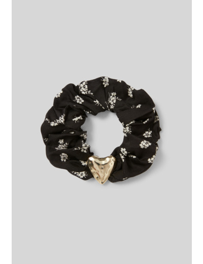 Chouchou fleurs bijou coeur