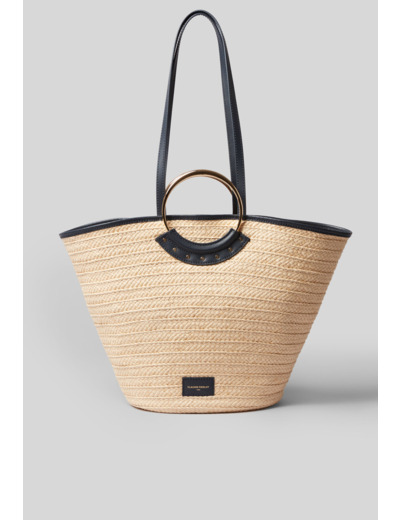 Panier raphia tressé à anses
