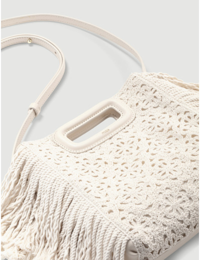 Sac M crochet et cuir lisse