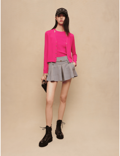 Cardigan court en maille