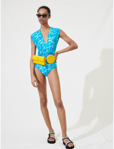 Maillot une pièce imprimé piscine