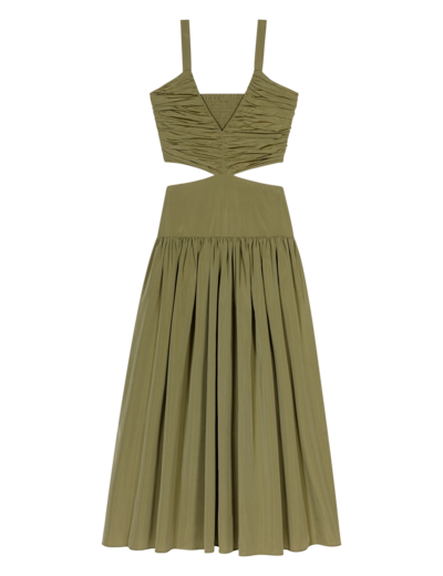 Robe en taffetas ajourée