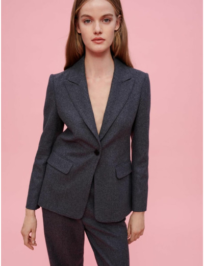 Veste en flanelle grise