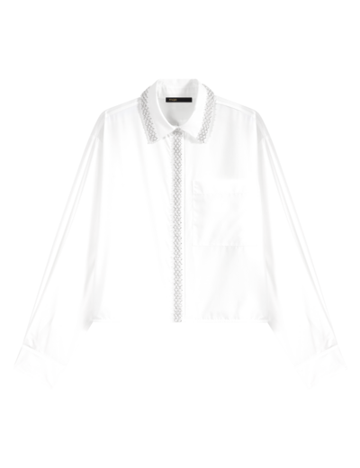 Chemise courte ornée de perles