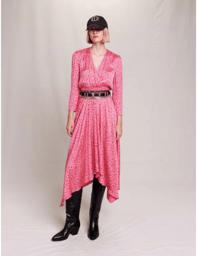 Robe mi-longue imprimé fleuri