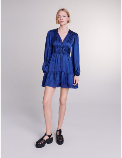 Robe courte satinée