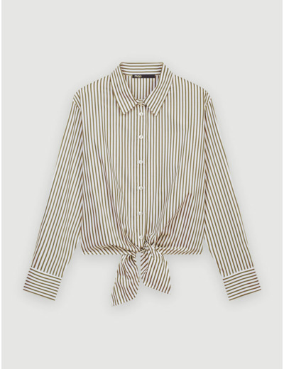 Chemise nouée à rayures