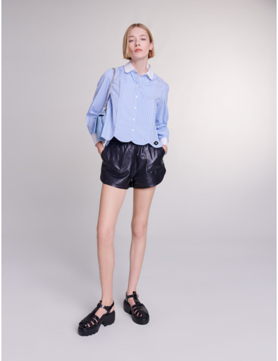 Chemise à rayures contrastées