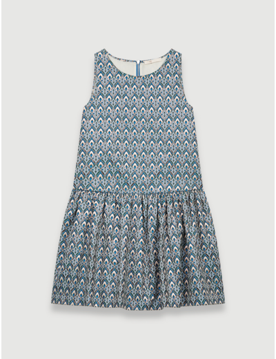 Robe trapèze en jacquard lurex