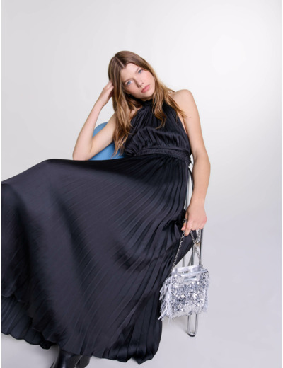 Sac M mini en sequins argents