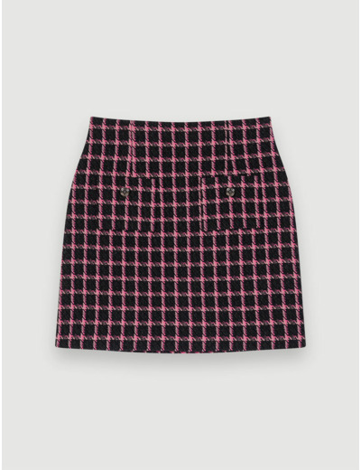 Jupe courte en tweed