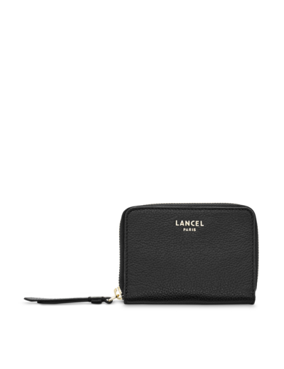 Lettrines de Lancel - Portefeuille continental zippé - Petit modèle - Noir