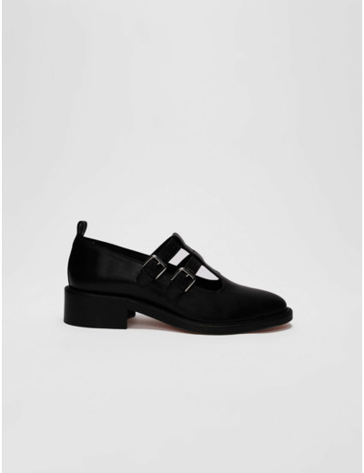 Babies en cuir noir