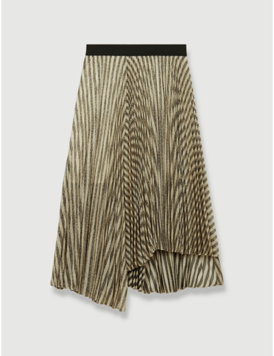 Jupe midi plissée en lurex bicolore