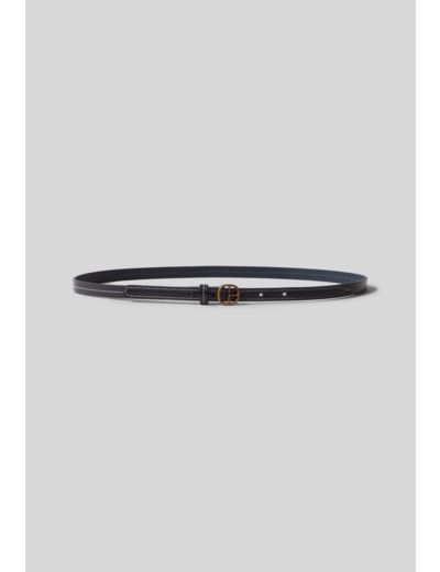Ceinture cuir contrastée