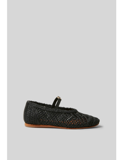 Ballerines tressées cuir