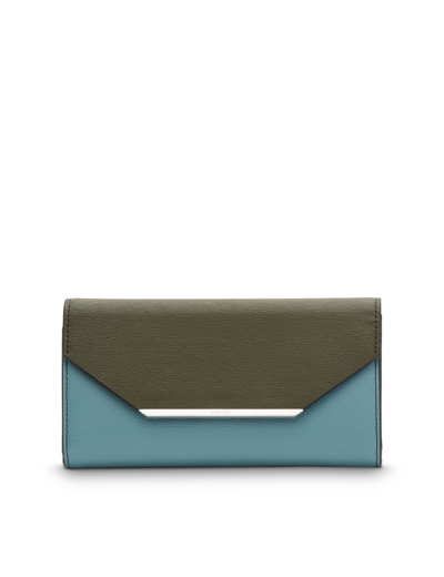 Enveloppe de Lancel - Portefeuille continental dépliant - Cuir grain rizière
