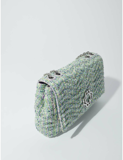 Sac clover à chaînes en tweed