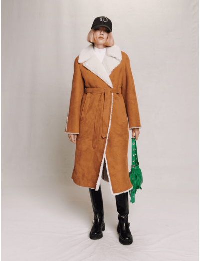 Manteau long shearling