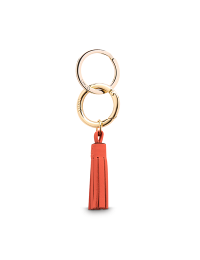 Charms de Lancel - Base porte-clés pompon personnalisable - Cuir de vachette lisse et métal
