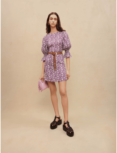 Robe courte imprimé fleuri