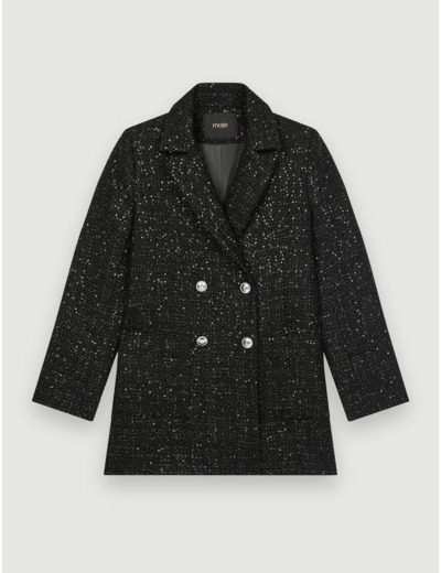 Veste droite croisée double boutonnage